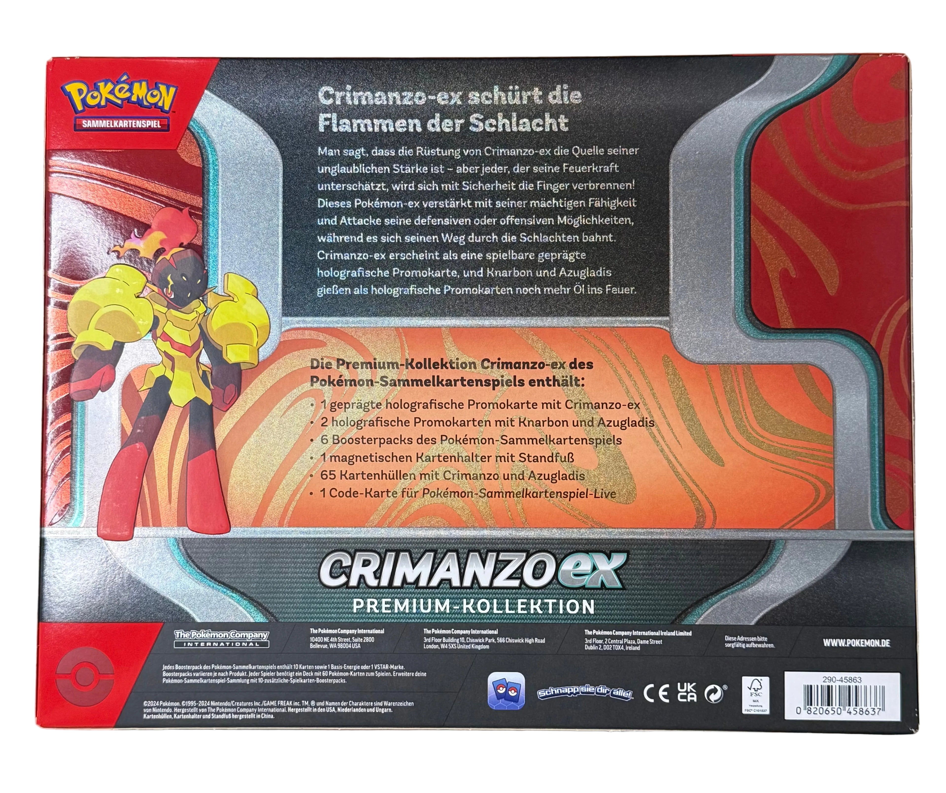Pokémon Crimanzo ex Premium Collection (DE)