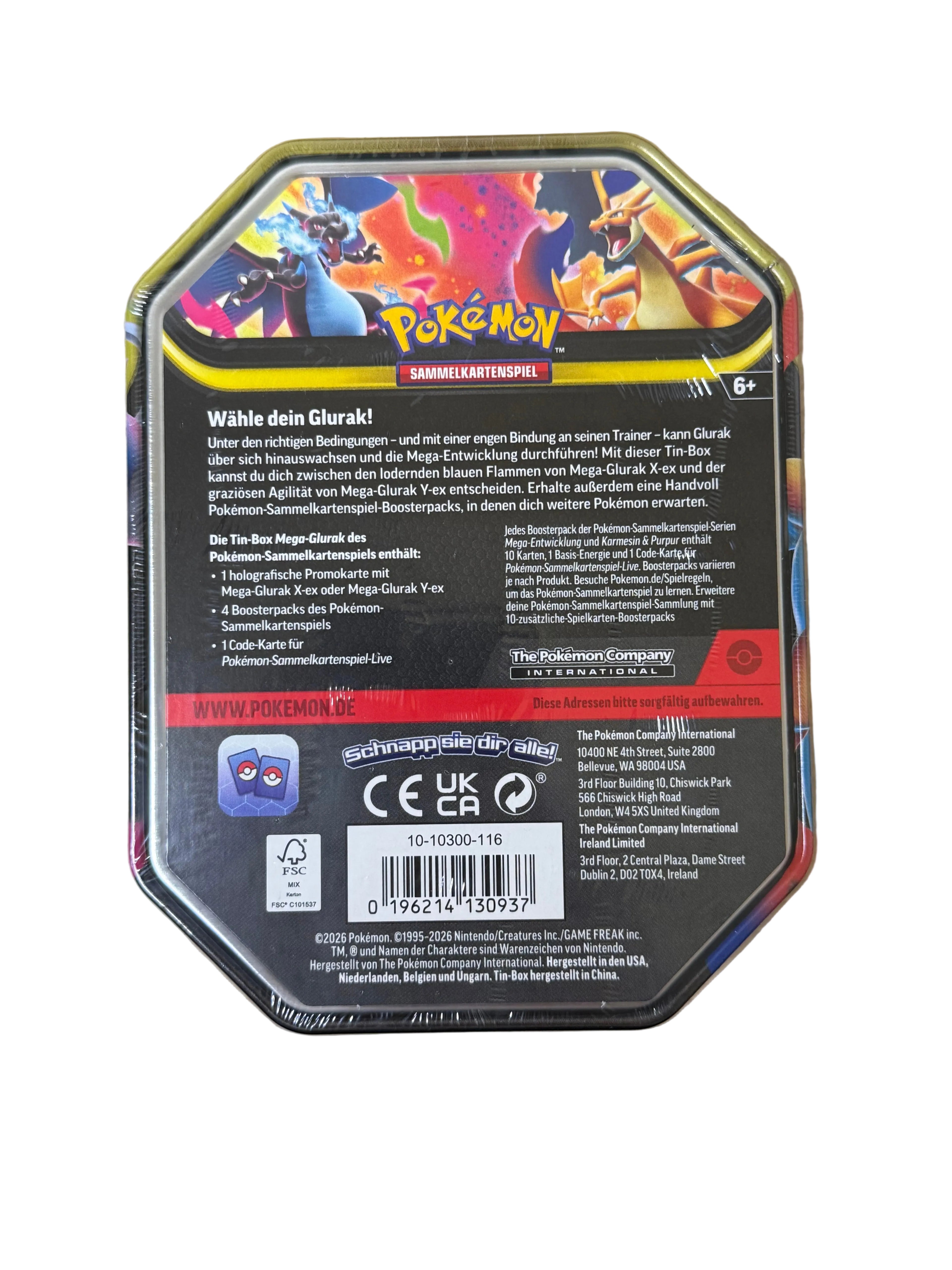 Pokémon Mega Charizard Y EX Tin Box (DE)