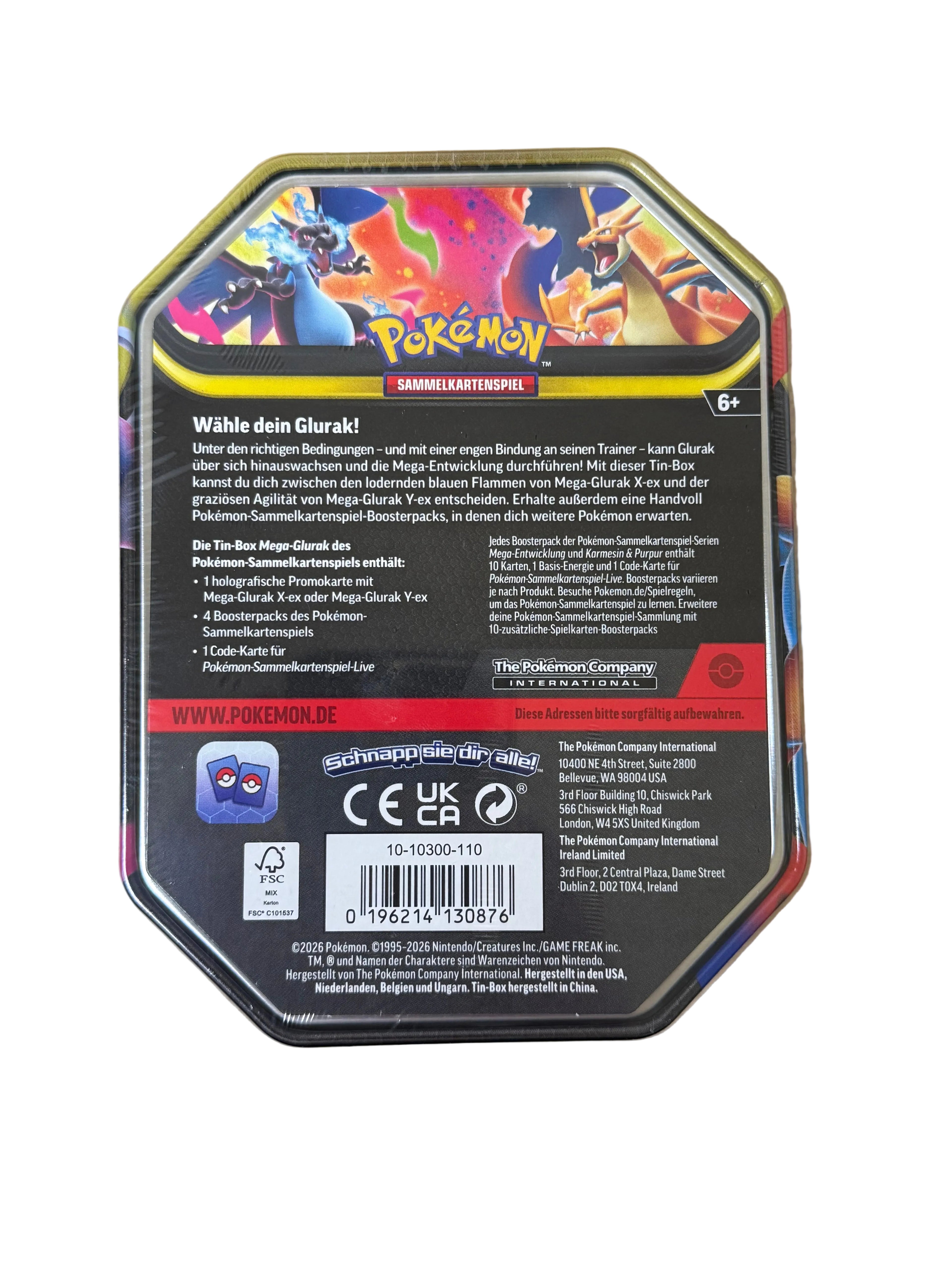 Pokémon Mega Charizard X EX Tin Box (DE)
